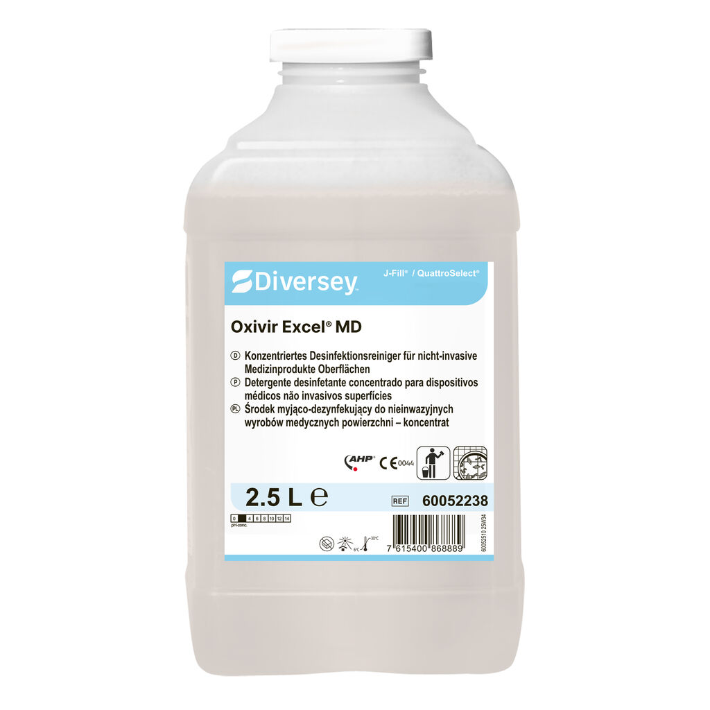 Oxivir Excel MD 2x2.5L - Konzentriertes Reinigungs- und Desinfektionsmittel für Oberflächen nicht-invasiver Medizinprodukte